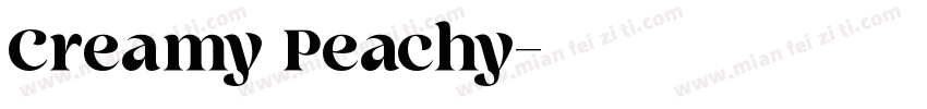 Creamy Peachy字体转换